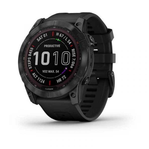 Смарт-годинник Garmin Fenix 7X Sapphire S. Black DLC Titanium w. Black Band (010-02541-22/23)