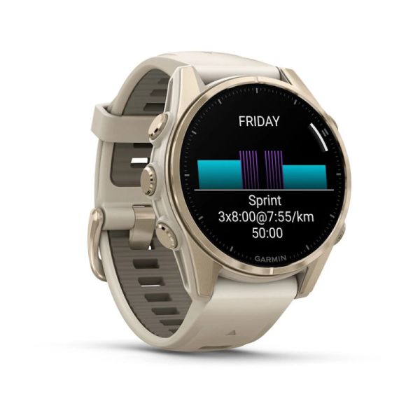 Garmin Fenix 8 43mm AMOLED Sapphire Soft Gold w. Fog Gray/Dark Sandstone S. Band (010-02903-10/11)