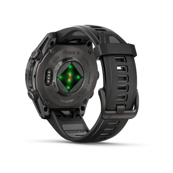 Garmin Fenix 8 47mm AMOLED Sapphire Carbon Gray DLC Titanium w. Black/Pebble Gray S. Band (010-02904-20/21)