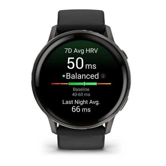 Garmin Venu 4 45 mm Slate with Black Silicone Band (010-03014-00)