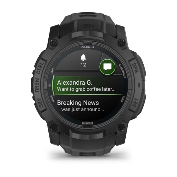 Garmin Instinct 3 50mm AMOLED Tactical Edition Black with Black Band (010-03020-50)