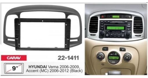 Рамка перехідна Carav 22-1411 Hyundai Accent