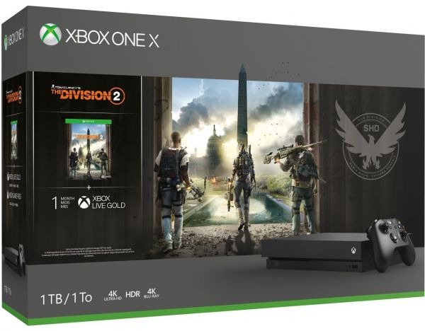 Microsoft Xbox One X 1TB Black + Tom Clancy's The Division 2