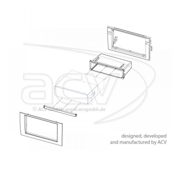 Рамка переходная 281320-12-1 Audi A4 (02-06) бренд размер