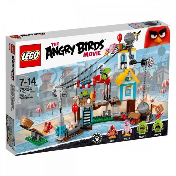 Пластмассовый конструктор LEGO Angry Birds Разгром Свинограда (75824)