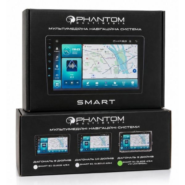 Автомагнітола PHANTOM  SMART S1 QLED10 4/64