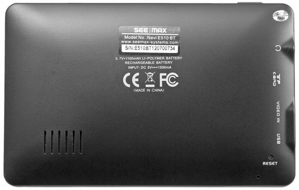 GPS-навигатор SeeMax navi E510 HD BT