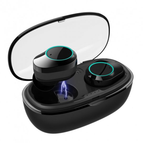 Наушники TWS ("полностью беспроводные") Kumi T5S Black Smart Touch