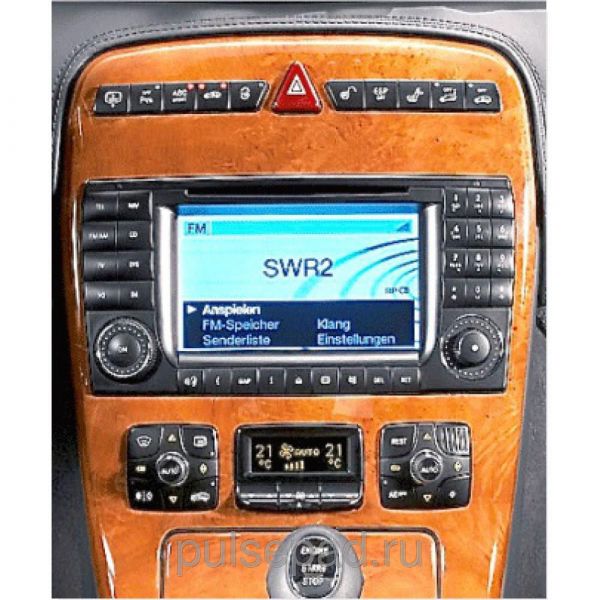 Рамка переходная 11-409 (carav) Mercedes-Benz SL (R230) 2001+ wooden 2-DIN