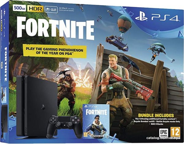 Стационарная игровая приставка Sony PlayStation 4 Slim (PS4 Slim) 500GB + Fortnite