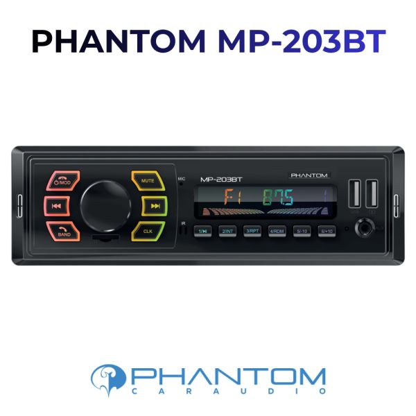 Автомагнітола PHANTOM MP-203BT