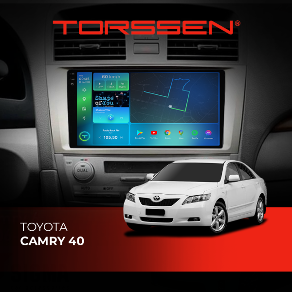 Штатна магнітола Torssen 2K Toyota Camry 40 F9432 4G Carplay DSP