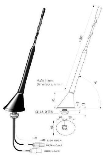 Антена активна Blaupunkt DAB-A-a