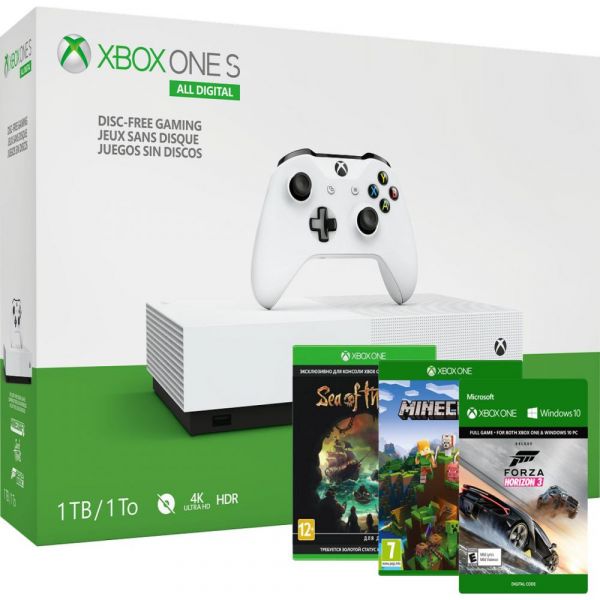 Стационарная игровая приставка Microsoft Xbox One S 1Tb White All-Digital Edition