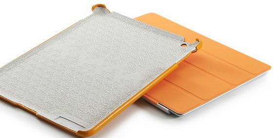 SGP Leather Case Griff Series Solaris Orange for iPad 2 (SGP07698)