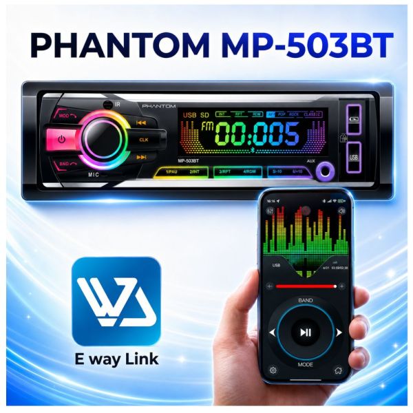 Автомагнітола PHANTOM MP-503BT