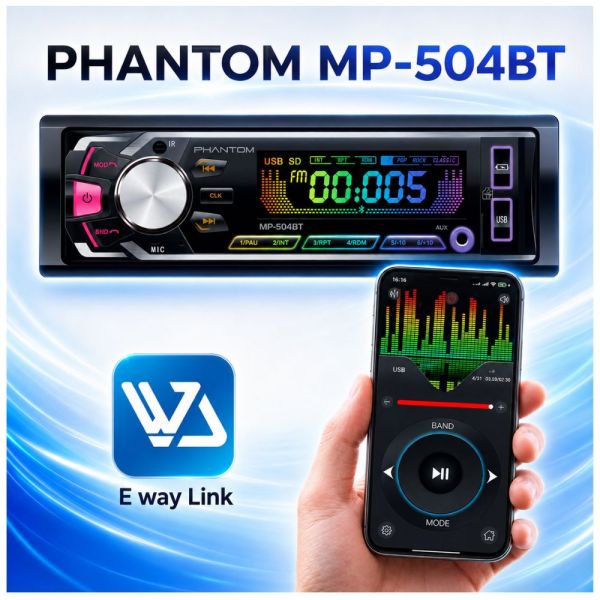 Автомагнітола PHANTOM MP-504BT
