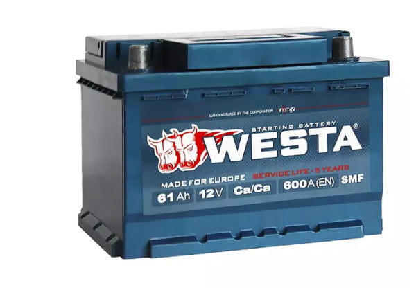 Автомобільний акумулятор WESTA 6CT-61Аh Аз (WPR611)