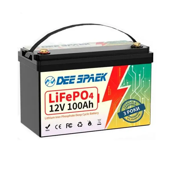 Літій-залізо-фосфатний акумулятор DEE SPAEK LiFePO4 12V 100Ah Bluetooth (1280Wh) (BMS 100A)