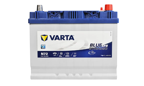 Автомобільний акумулятор EFB Varta 6СТ-72 АзЕ ASIA Blue Dynamic EFB N72 (572501076)