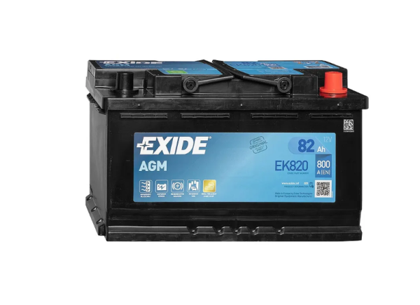 Автомобільний акумулятор AGM (Start-Stop) Exide 6СТ-82 АзЕ START-STOP AGM (EK820)