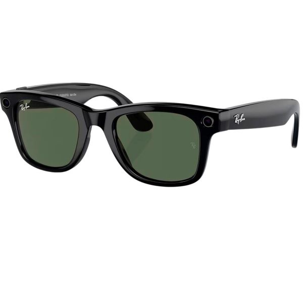 Смарт-окуляри Ray-Ban Meta Wayfarer Shiny Black Frame Green Lenses (RW4006 601/71 50-22)