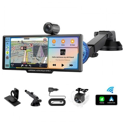 Монітор Aspiring Auto Play DVR 2, Magnet, CarPlay, Android auto