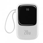 Baseus Qpow Digital Display Quick Charging Power Bank 20W 20000mAh White (PPQD-H02)