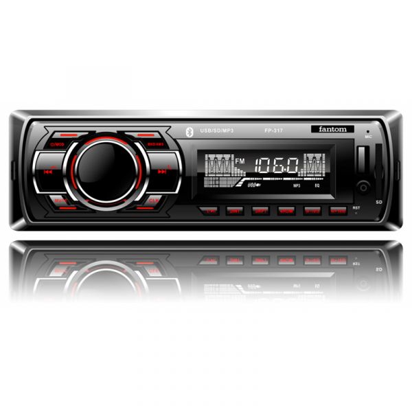 Автомагнитола FANTOM FP-317 Black/Red