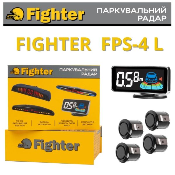 Паркувальний радар Fighter FPS-4L Black