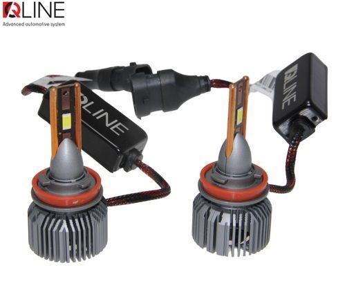Лампи світлодіодні QLine Ultra +200% 55W H11 6000K (2шт.) 12V