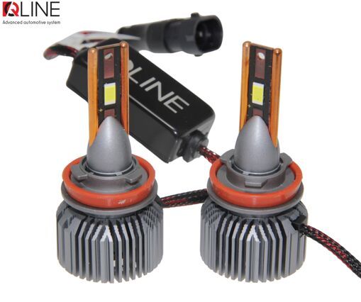 Лампи світлодіодні QLine Ultra +200% 55W H11 6000K (2шт.) 12V