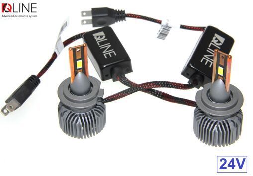 Лампи світлодіодні QLine Ultra +200% 55W H7 6000K (2шт.) 24V