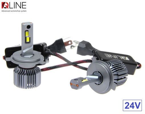 Лампи світлодіодні QLine Ultra +200% 55W H4 6000K (2шт.) 24V