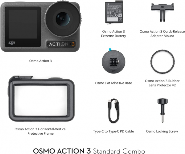 Екшн-камера DJI Osmo Action 3 Standard Combo (CP.OS.00000220.01)