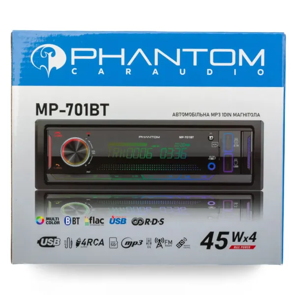 Автомагнітола PHANTOM MP-701BT
