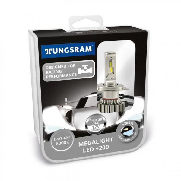 Лампы светодиодные Tungsram Megalight LED H4 6000K P43t-38 60430 PB2
