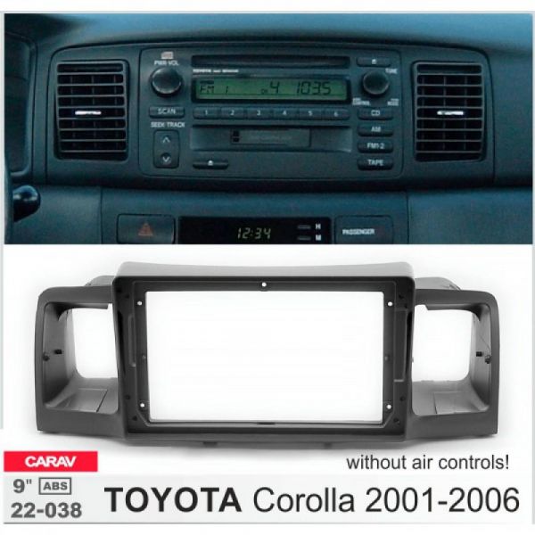 Рамка переходная Carav 22-038 Toyota Corolla
