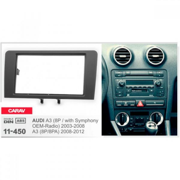 Рамка переходная Carav 11-450 Audi A3 (with Sympfony) 2003-2012