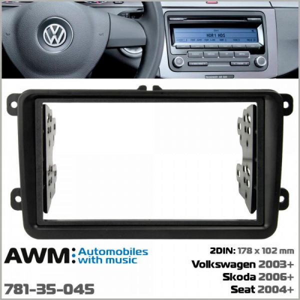 Рамка переходная AWM 781-35-045 Volkswagen, Skoda, Seat
