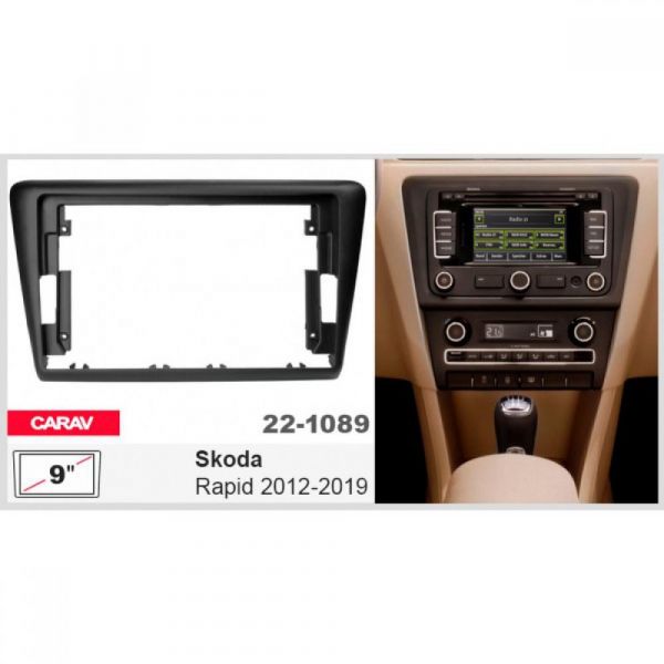 Рамка переходная Carav 22-1089 Skoda Rapid