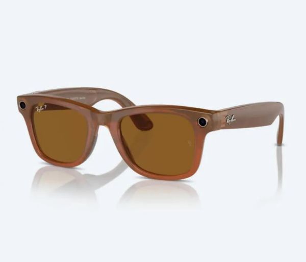 Смарт-окуляри Ray-Ban Meta Wayfarer Shiny Caramel Frame Brown Lenses (RW4006 670683 50-22)