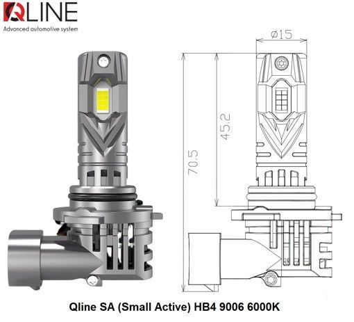 Світлодіодні лампи Qline SA (Small Active) HB4 9006 6000K (2 шт)