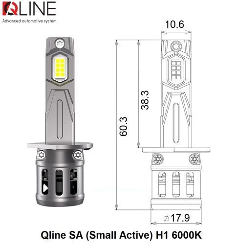 Світлодіодні лампи Qline SA (Small Active) H1 6000K (2шт)