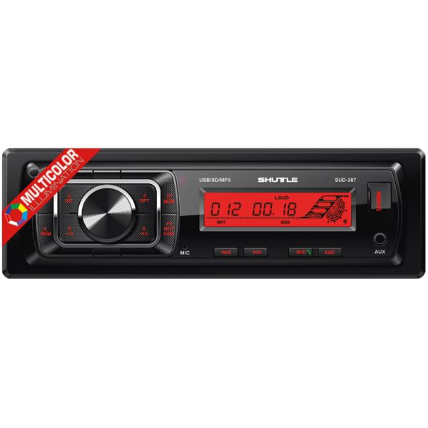 Автомагнітола SHUTTLE SUD-387 Black/Multicolor