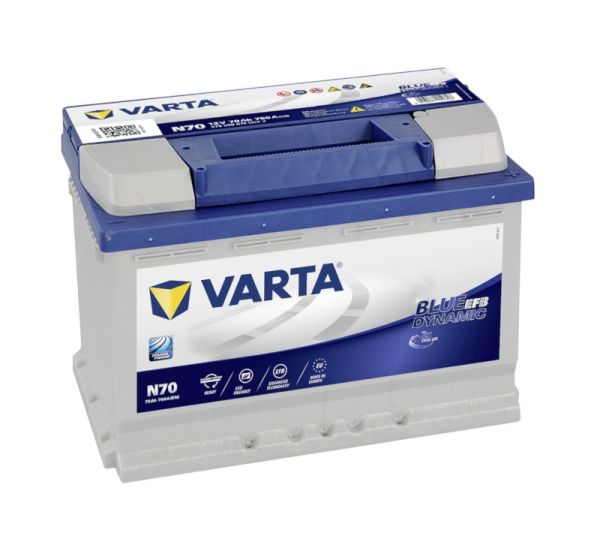 Автомобільний акумулятор EFB Varta 6СТ-70 АзЕ Blue Dynamic EFB N70 (570500076)