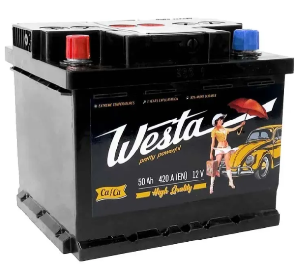 Автомобільний акумулятор Westa 6CT-50 Аз Pretty Powerful (WPP501)