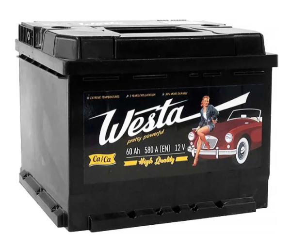 Автомобільний акумулятор Westa 6CT-60 Аз Pretty Powerful (WPP601)