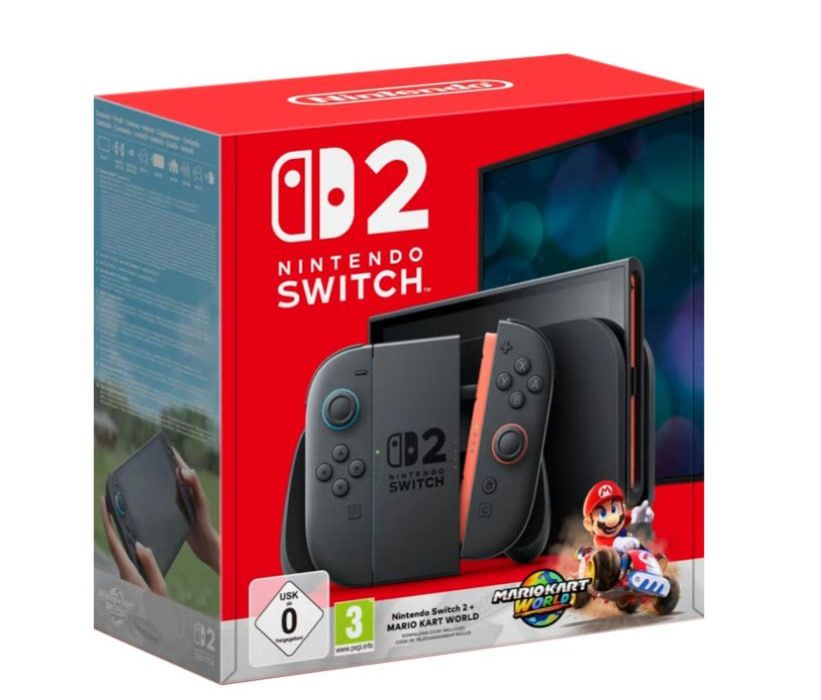 Портативна ігрова приставка Nintendo Switch 2 Black Mario Kart World Bundle